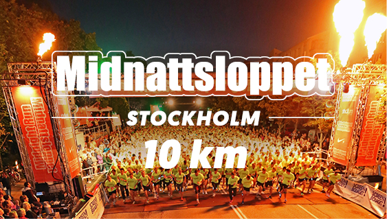 Midnattsloppet Stockholm 10 km Startbild med logga
