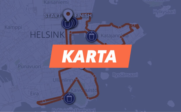 Karta Midnight Run Helsinki