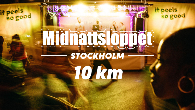 Midnattsloppet Stockholm 10 km på Södermalm musikstation Chiquita