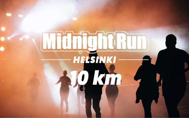 Midnight Run Helsinki löpare som springer i mål