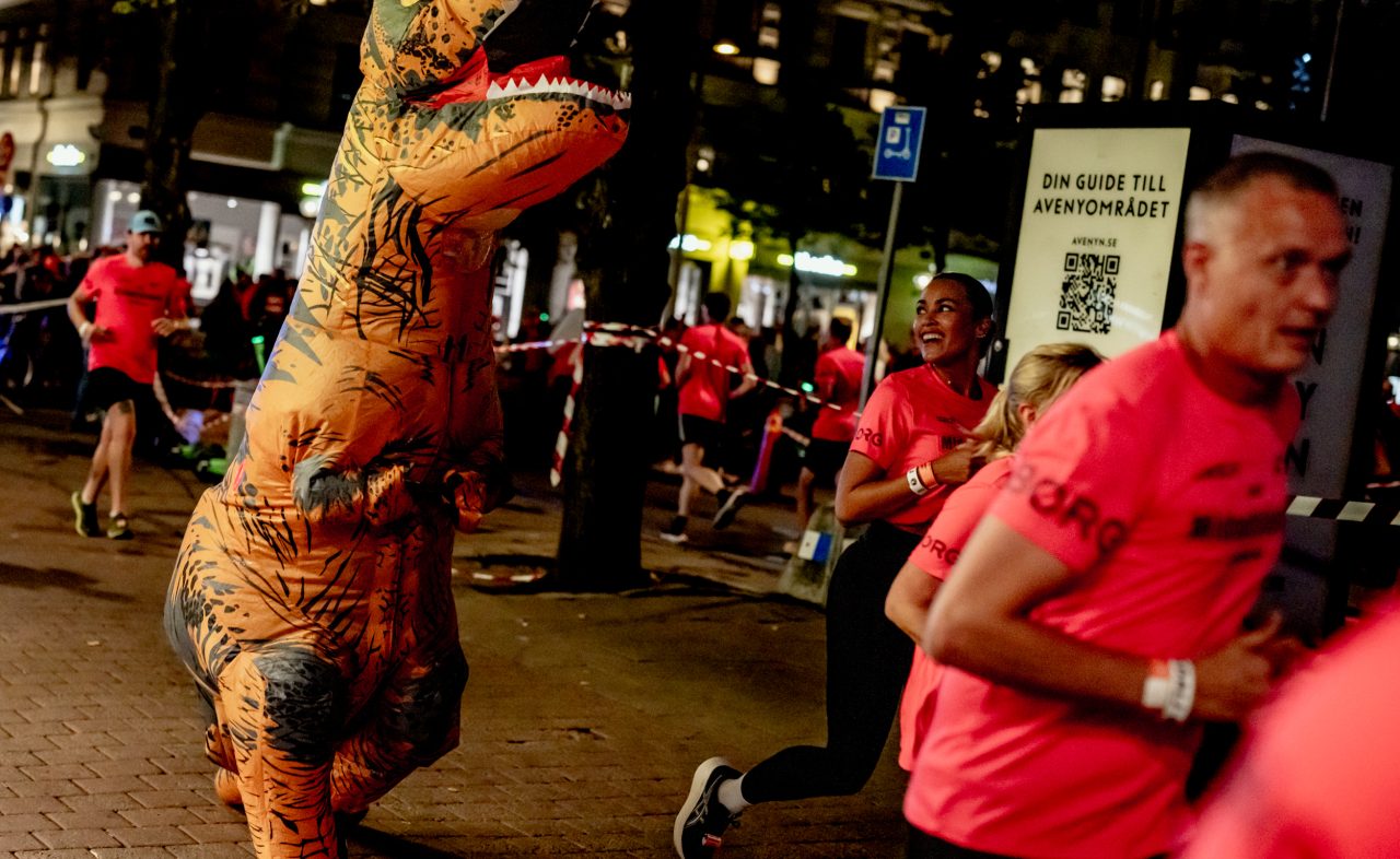 Dinosaurie Midnattsloppet Göteborg