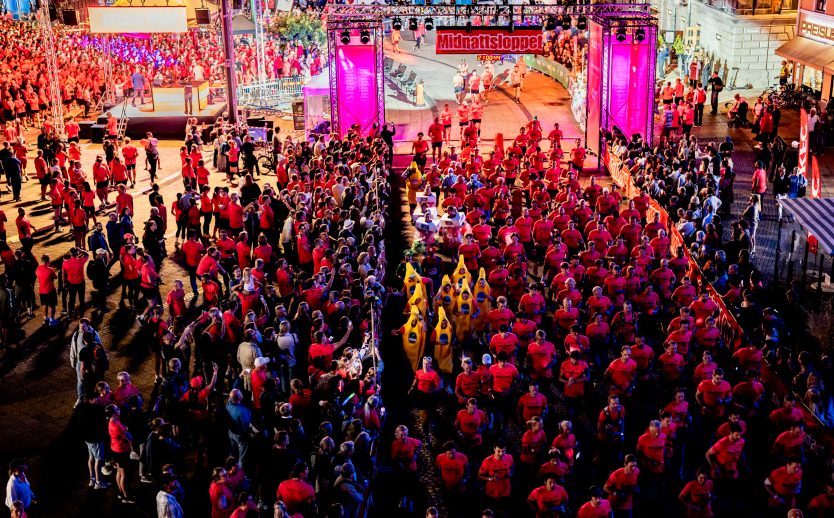 Starten Midnattsloppet Malmö Sveriges roligaste löplopp