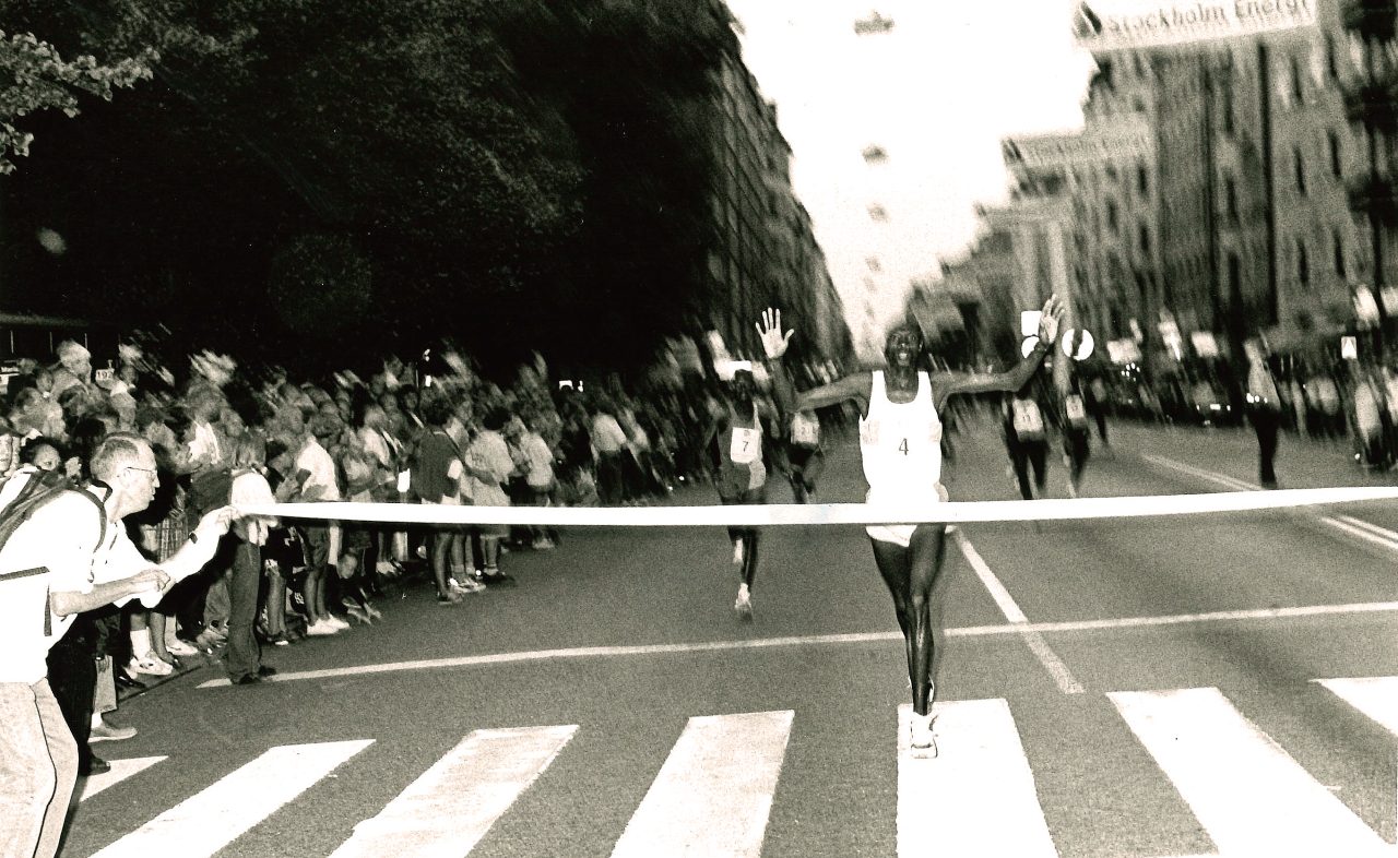 historiska bilder vinnare målgång